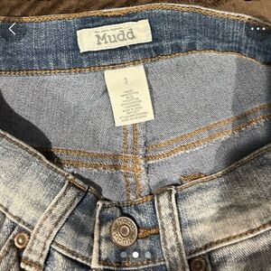 Mudd Denim Cutoff Shorts Blue Jean Frayed Hem Size 3